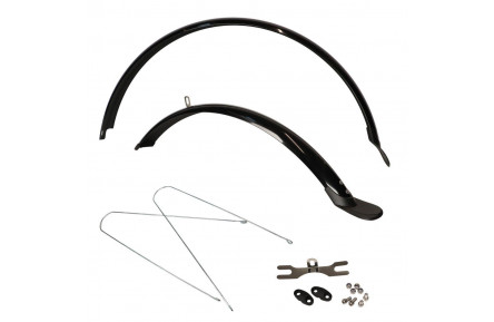 Крила 28" Пластик PVC28 чорний зі стійкою 400мм