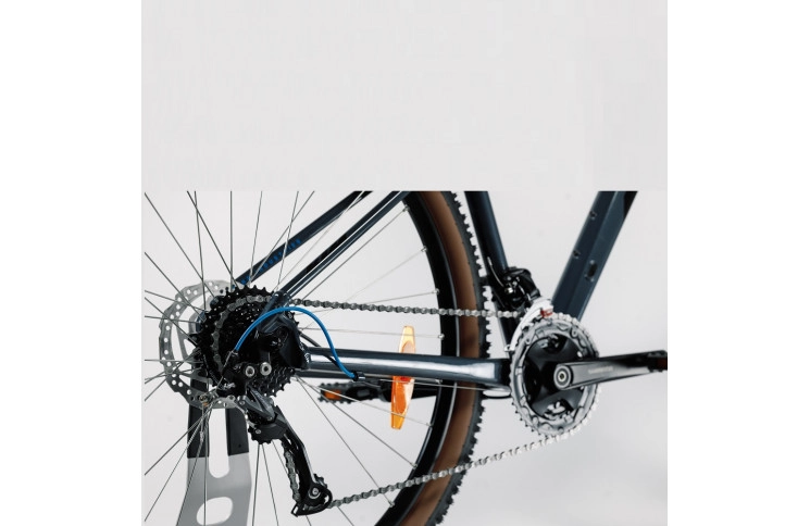 Велосипед KTM Chicago 291 29" L/48 серый черно-голубой 2022