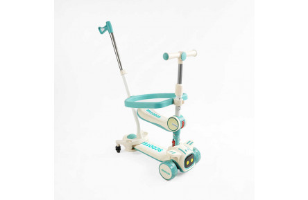 Самокат 5в1 "Skyper" TY-2175 колеса PU 125х40мм зі світлом, укр озвучування та підсвічування платформи, з ДОП. КОЛЕСАМИ, захисний бампер