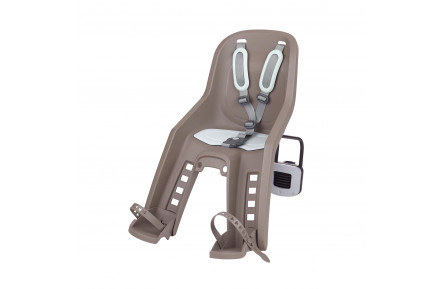 Дитяче крісло переднє POLISPORT Bubbly Mini Plus FF на підсідельну трубу, 9-15 кг, коричневе