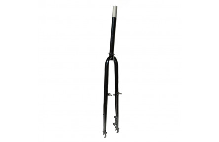 Вилка 26" жорстка disc/v-br ST 1-1/8 безрізьбова шток-290мм під ексцентрик чорний довжина ніг 500мм, шир 80мм