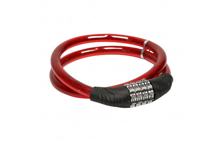 Замок тросовий кодовий VLT PJ-098 800мм *12мм червоний AM (брендоване пакування)