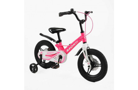 Велосипед 14" дюймів 2-х колісний Corso «Monti» MT-14994 (1) МАГНІЄВА РАМА, ЛИТІ ДИСКИ, ДИСКОВІ ГАЛЬМА, зібран на 75