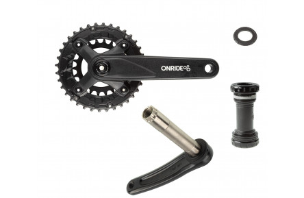 Шатуни ONRIDE Duet Pro 1120, Hollowtech, 170 мм, 22-36Т, BCD 104/64, 11/10/9 шв., з кареткою, чорний