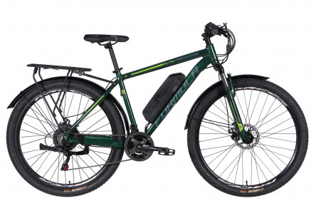Велосипед з електроприводом 29" AL Formula eMOTION PLUS DD FR рама-19" 36B 12.5А*г 500Вт зелено-сірий 2026