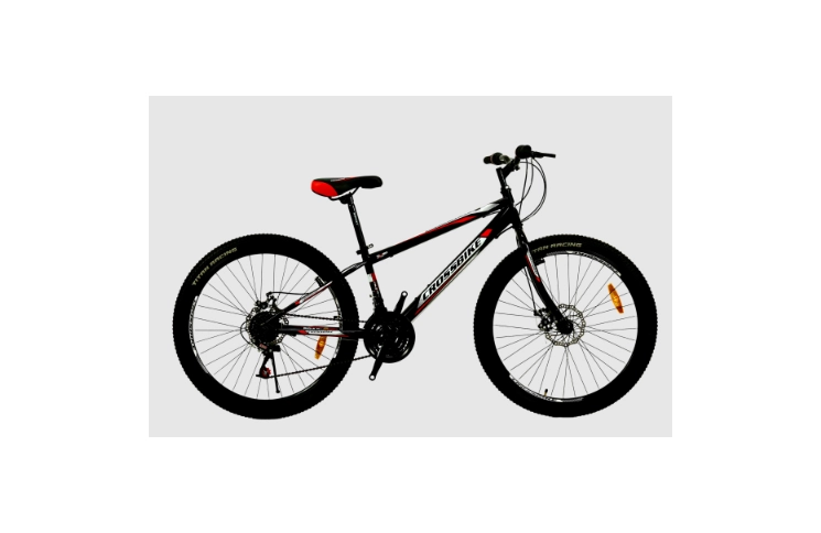 Велосипед CrossBike Spark D-St 26" 13" черно-красный