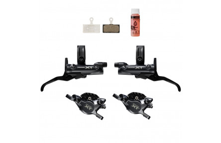 Комплект гальм гідравл. Shimano M8200 DEORE XT перед + зад (2-поршн каліпер, J-kit гідролінії 1000 і 1700мм)