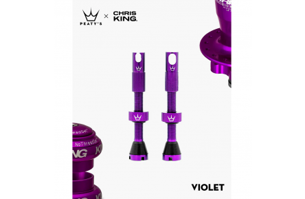 Ніпелі Peaty's Chris Chris Tubeless Valves, 42mm, Violet