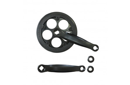 Шатун HX HX-E-AM046 с Pl захистом ST L140мм 32T під квадрат чорний