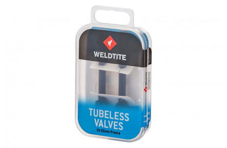 Вентиль Weldtite 05050 TUBELESS VALVE KIT для бескамерных ободов, 55мм, (2шт)