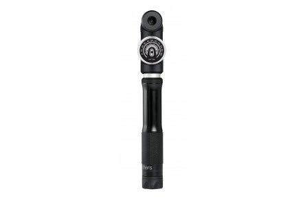 Мининасос Crankbrothers STERLING SG, алюминиевый, с манометром, smart head, 100 psi/7 bar, черный