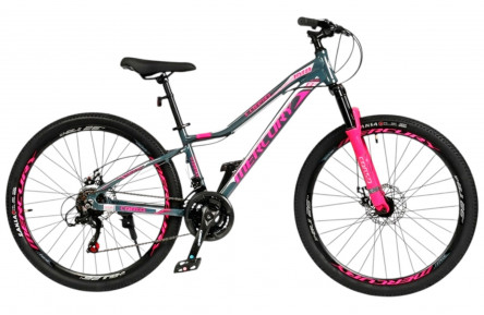 Велосипед Corso MERCURY MR-26319 26" 13" бірюзово-рожевий, обладнання Shimano 21 швидкість