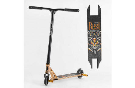 Самокат трюковый 55084 Best Scooter HIC-система, ПЕГИ, алюминий, АНОДИРОВАННАЯ КРАШКА, колеса PU, d=110мм, руль - 60 см