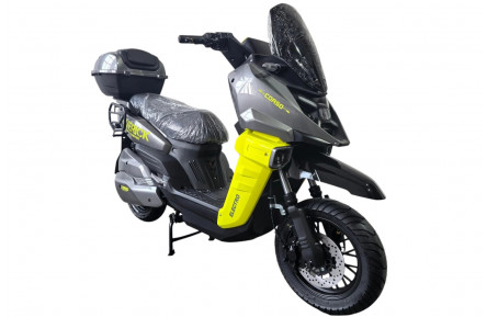 Электрический мопед Corso Maverick MR-970882 (2000W 72V/38Ah) серо-желтый