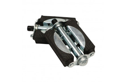 Педалі Сталь + пластик 100*80мм VLT JD-032 срiблястий з чорним насипний 14*1,25 AM (брендоване пакування)