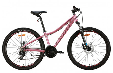 Велосипед алюміній 26" Leon SUPER JUNIOR AM DD рама-13" рожевий з чорним (матовий) 2024