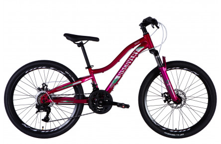 Велосипед ST 24" Discovery KELLY DD FR рама-11" малиновый 2025