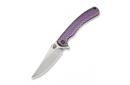 Ніж складаний туристичний Weknife Dracarys, (9.1 см) Böhler M390 / титан 6AL4V фіолетовий/золотий