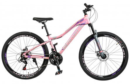 Велосипед Corso MERCURY MR-26622 26" 13" розовый, оборудование Shimano 21 скорость