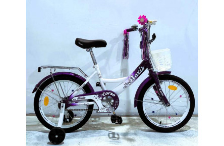 Велосипед 18" дюймів 2-х колісний "CORSO" MAXIS MX-93821 (1) ручне гальмо, дзвіночок, додаткові колеса, ЗІБРАНИЙ НА 75, в коробці