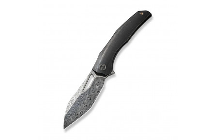 Ніж складаний туристичний WE Knife Ignio Mystery Box Ignio Mystery Box, (8.39 см) Damasteel (Hakkapella) / 6AL4V Titanium чорний