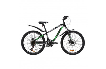 Підлітковий велосипед Discovery Flint AM DD 2020 24" 13" чорно-зелений