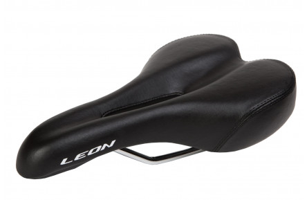 Седло МТВ с отверстием 270*146 K.San YBT-6556 с логотипом LEON черный (черный)