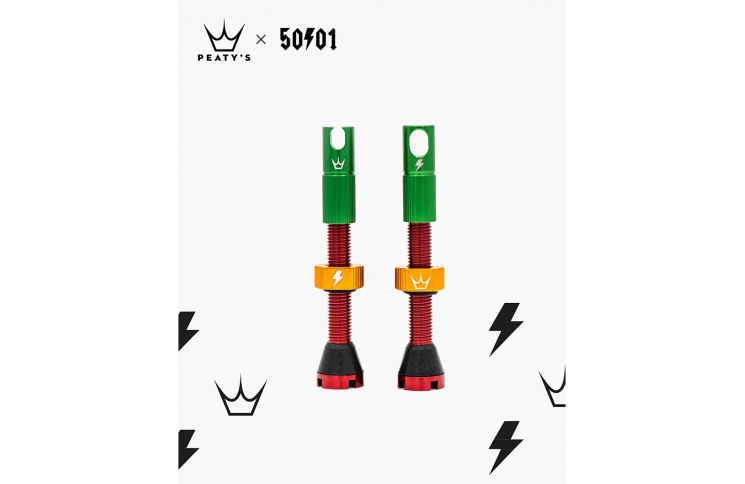 Ниппели Peaty's x 50to01 Tubeless Valves, 42mm, Rasta