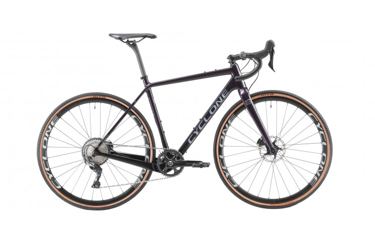 Велосипед карбоновий Cyclone CGX 2022, M, чорно-фіолетовий