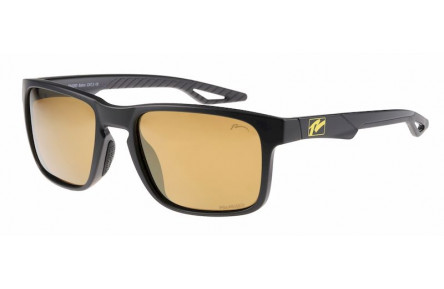 Окуляри Relax Baltra чорні матові, лінза smoke (Polarized TAC 1,1 mm), gold mirror, кат. 3