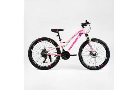 Подростковый велосипед Corso Mercury MR-26810 26" XS розово-белый