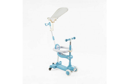 Самокат 5в1 "Skyper" BT-41722 колеса зі світлом, укр озвучування та підсвічування платформи,с ДОП. КОЛЕСАМИ, захисний бампер