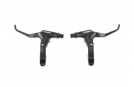 Гальмівні ручки ONRIDE Alu-2, для МТБ, під два пальці, алю. сплав, чорний