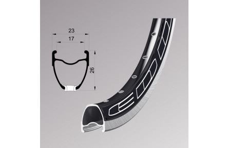 Обед Remerx EDDY RX 917, 29'', 622x17, 32 отв., FV, пост., черн. анод., V-Br, CNC