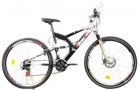 Двухпідвісний велосипед Boomer FS900 28" L чорно-сірий Б/В