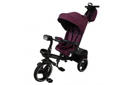 Дитячий триколісний велосипед VECTOR ME 1162-1 Purple, з батьківською ручкою