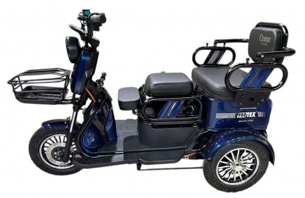 Електричний трицикл Corso PROTEX (1000Вт, 72В, 23 Аг) 10" синій