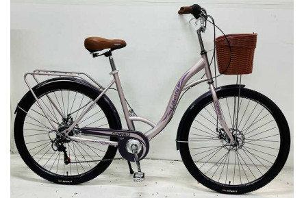 Велосипед городской Corso Liberty 28" LR-28833 + КОРЗИНА, сталь 20"