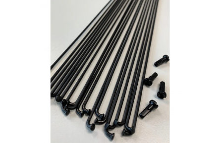 Комплект спиц c ниппелями SPANK 359 27.5" J-Hook 2.2/1.8/2.0, 273mm 17pcs / 270mm 17pcs, 34pcs Black
