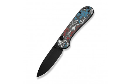 Ніж складаний кишеньковий Civivi Elementum (Crossbar Lock), (7.51 см) CPM S35VN / Nebula FatCarbon Fiber чорний/червоний/синій/білий