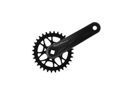 Комплект шатунів SunRace FCM408 B під квадрат, 170 мм, 38T, на 11/10/9шв., з захистом, чорний