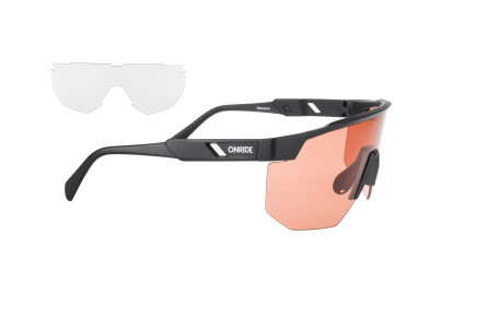 Окуляри ONRIDE Obsession матово-чорні з лінзами orange (51%); прозорі (100%)