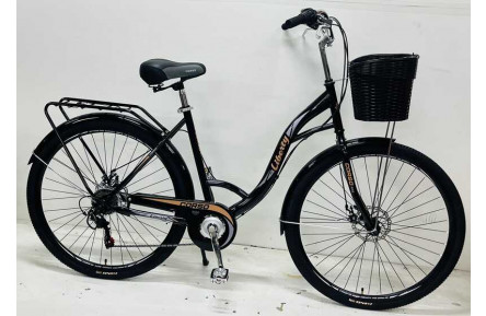 Велосипед міський Corso Liberty 28" LR-28286 + КОШИK, ЧОРНИЙ, сталь 20"