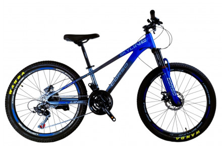 Велосипед Corso SKYLINE 24" SL-40602 AL 11" сіро-синій