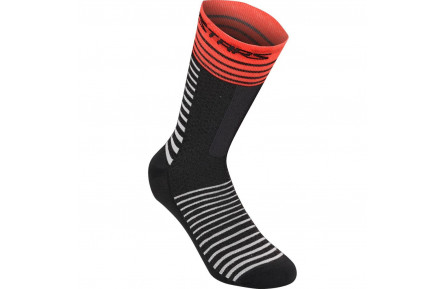 Шкарпетки Alpinestars DROP SOCKS 19 BLACK BRIGHT RED, L