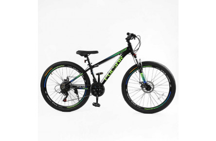 Велосипед Corso PULSAR PL-26407 26" 13" чорно-салатовий