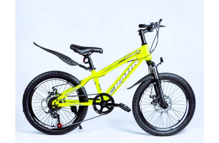 Дитячий спортивний велосипед 20’’ Corso «CRANK» CR-20736 (1) сталева рама, обладнання Shimano Revoshift RV-100, 7 швидкостей, зібран на 75