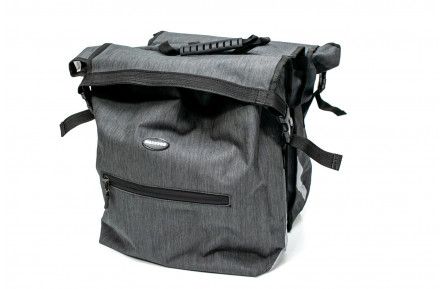 Велосумка штани, на багажник 35x30x13cm сірий BRAVVOS F-088, водовідштовх. матеріал