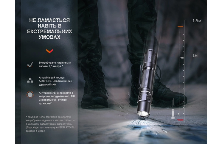 Ліхтар тактичний акумуляторний Fenix PD35R