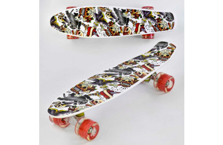 Скейт Р 14209 Best Board, доска = 55см, колеса PU, светло, d = 6см